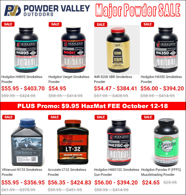 powder valley hodgdon varget H4350 H4895 Vihtavuori smokeless sale Hazmat discount