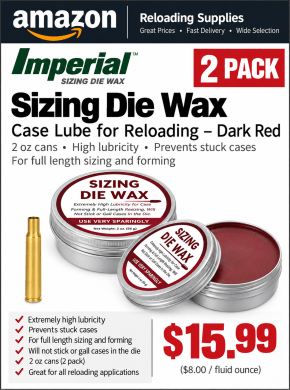 2 Pack Imperial Sizing Die Wax