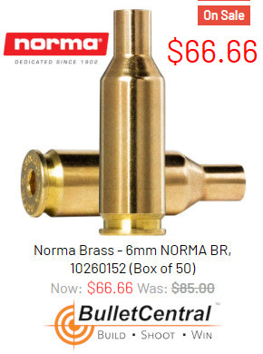 norma 6mmbr 6br cartridge brass sale