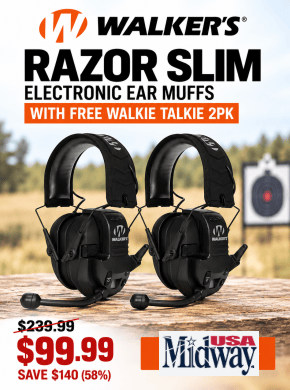 Walker's 2-pack Muffs & Free Walkie Talkie Pack