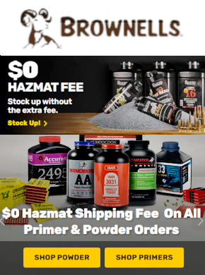 free shipping hazmat brownells powder primers