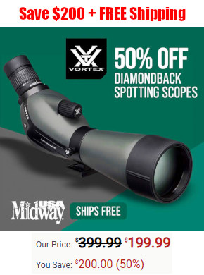 vortex optics diamondback $200 off spotting scope free shipping